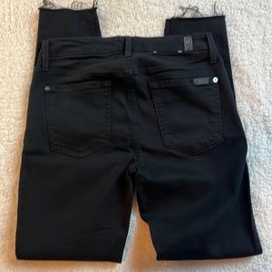 7 For All Mankind b(air) black skinny jeans